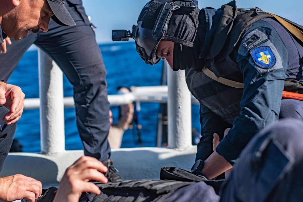 Georgia Coast Guard complete a Visit, Board, Search and Seizure training during Phoenix Express 2024