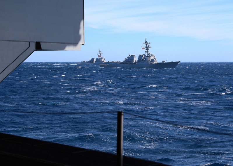 Everyone Fights: Gerald R. Ford Carrier Strike Group (CSG), CSG-12 units come together for first integrated, at sea training event