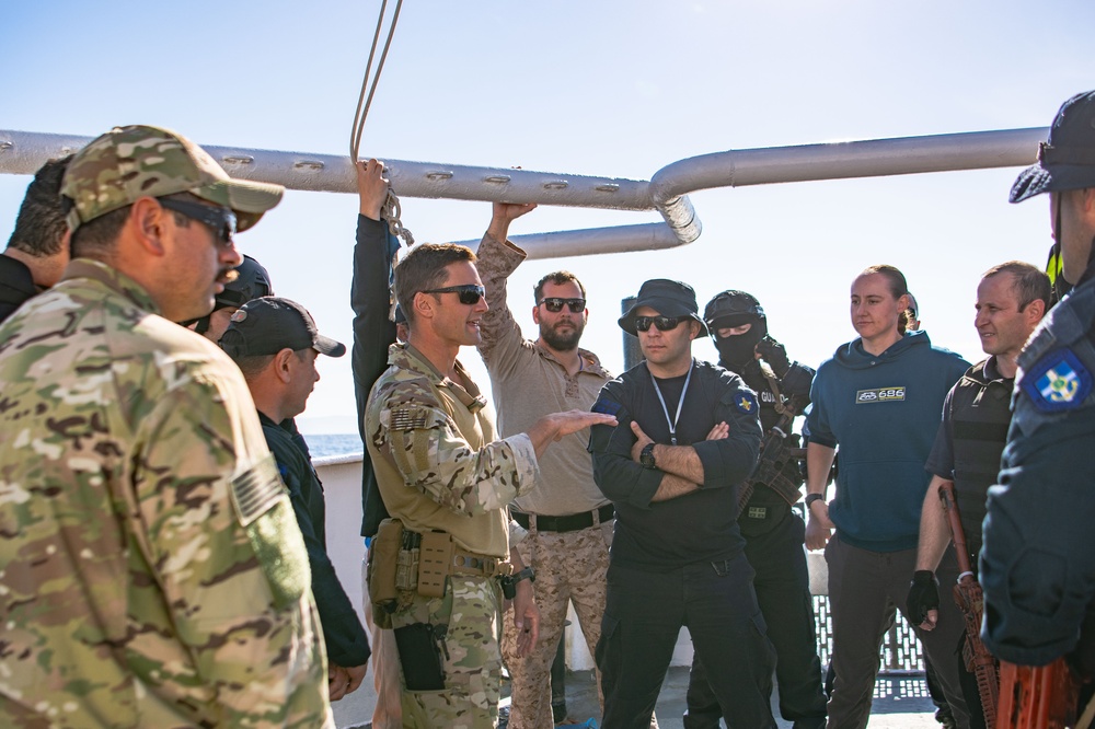 Georgia Coast Guard complete a Visit, Board, Search and Seizure training during Phoenix Express 2024