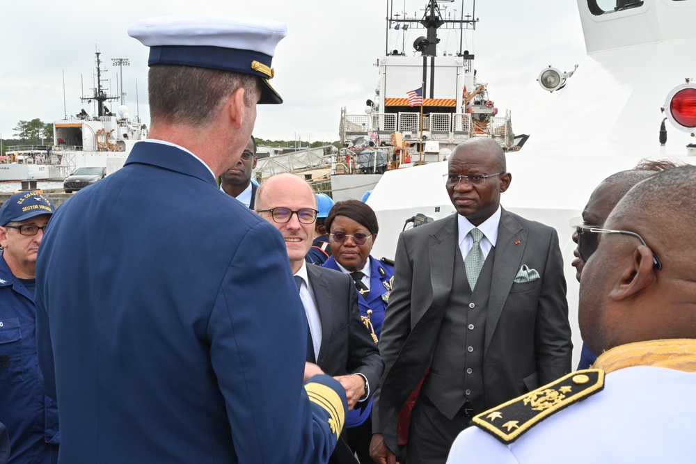 US Coast Guard hosts Gabon delegation aboard Coast Guard Cutter Sailfish