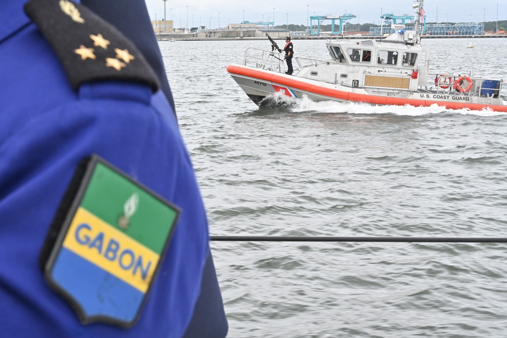 US Coast Guard hosts Gabon delegation aboard Coast Guard Cutter Sailfish