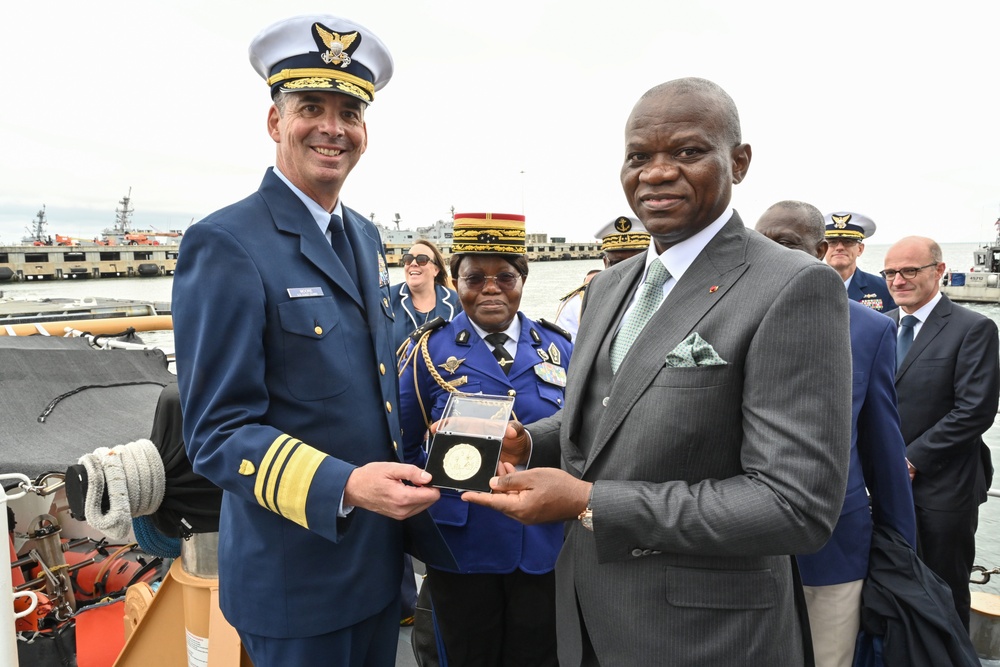 US Coast Guard hosts Gabon delegation aboard Coast Guard Cutter Sailfish