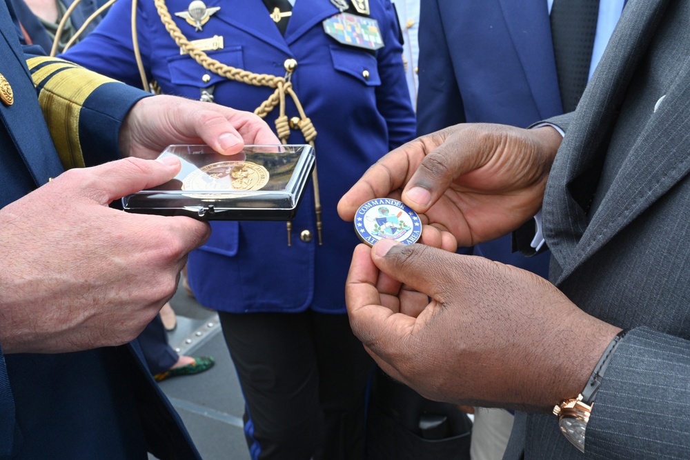 US Coast Guard hosts Gabon delegation aboard Coast Guard Cutter Sailfish