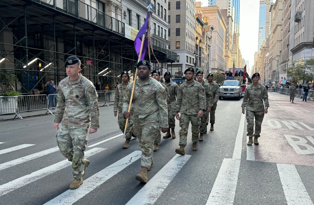 353rd CACOM marches in NYC Veterans Day Parade