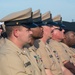 Sailors with USS John Basilone (DDG 122) visit USS New Jersey