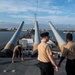 Sailors with USS John Basilone (DDG 122) visit USS New Jersey