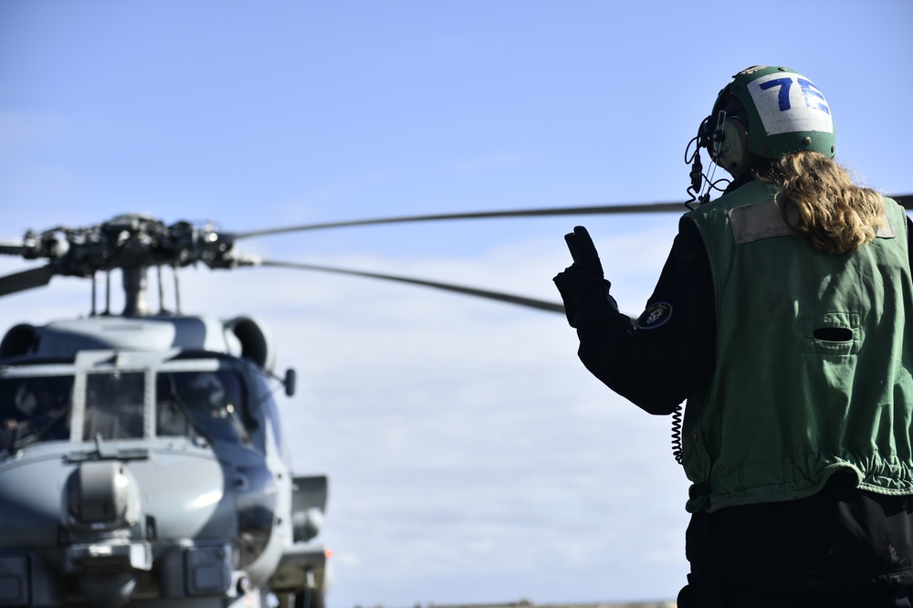 USS Winston S. Churchill Conducts Flight Operations