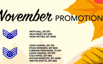 507 ARW November Enlisted Promotions