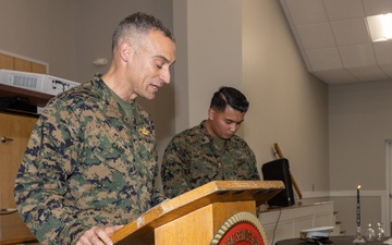 Marines with Ground Supply School celebrate the 249th birthday of the Marine Corps