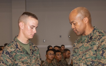 Marines with Ground Supply School celebrate the 249th birthday of the Marine Corps