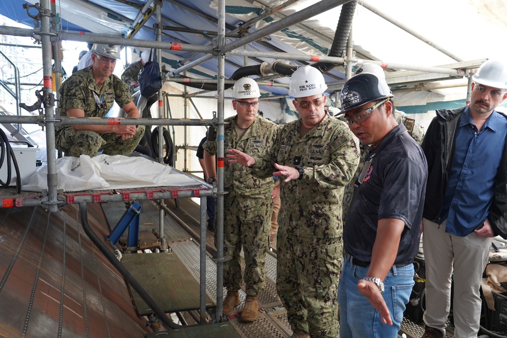 Rear Adm. Jonathon Rucker, Program Executive Office, Attack Submarines, Visits Pearl Harbor Naval Shipyard