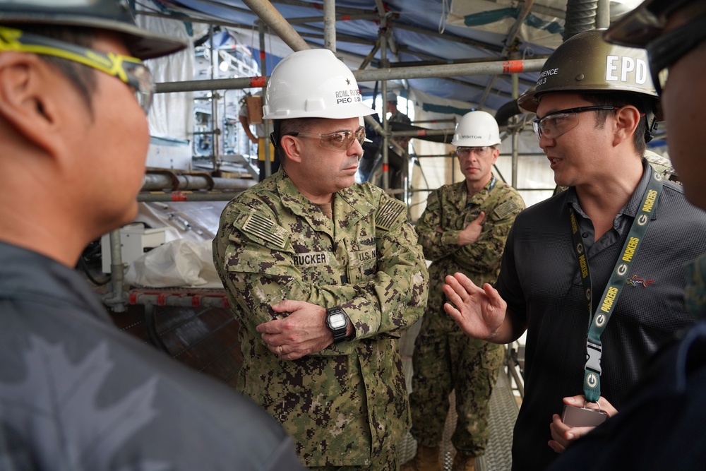 Rear Adm. Jonathon Rucker, Program Executive Office, Attack Submarines, Visits Pearl Harbor Naval Shipyard