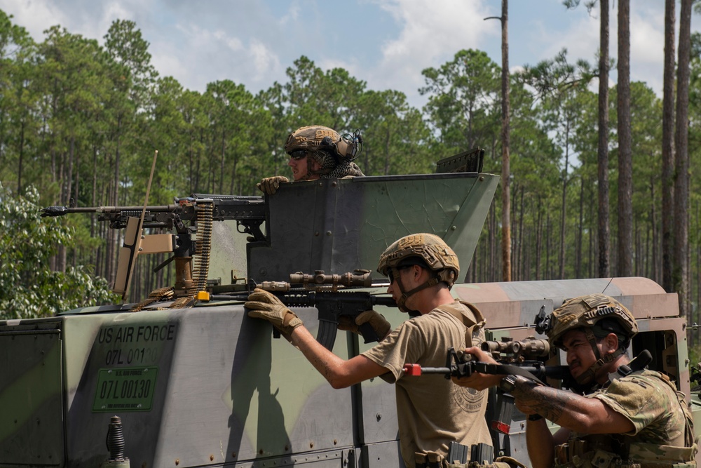 822d BDS exercise austere airfield infiltration, defense against 20th Special Forces Group opposing forces