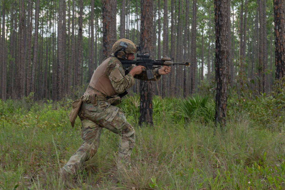 822d BDS exercise austere airfield infiltration, defense against 20th Special Forces Group opposing forces