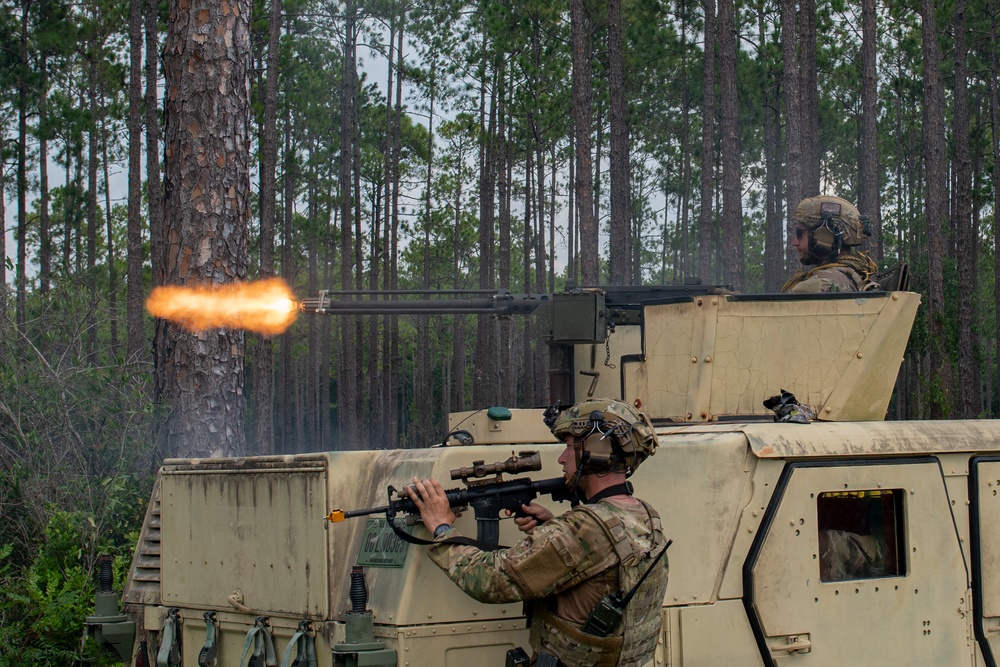 822d BDS exercise austere airfield infiltration, defense against 20th Special Forces Group opposing forces