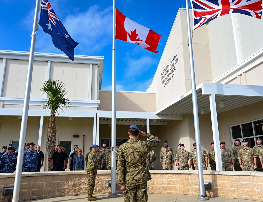 Canada raises their flag