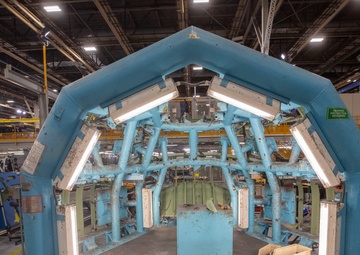 The first C-130J-30 Super Hercules aircraft being built for the U.S. Navy’s E-130J program