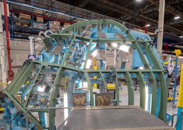 The first C-130J-30 Super Hercules aircraft being built for the U.S. Navy’s E-130J program