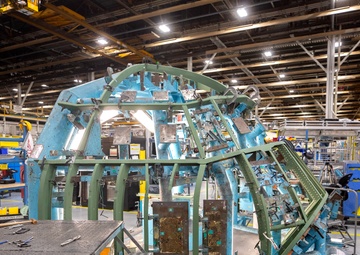 The first C-130J-30 Super Hercules aircraft being built for the U.S. Navy’s E-130J program