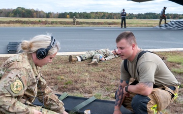 145 AW Responds to a Moulage Triage during Epic Sun Combat Readiness Inspection