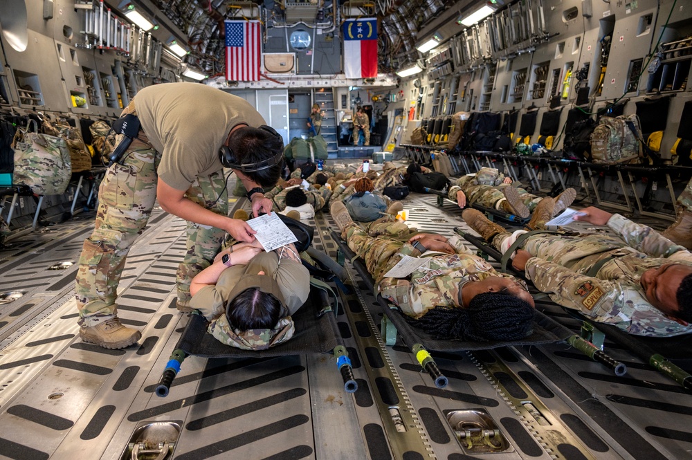 145 AW Responds to a Moulage Triage during Epic Sun Combat Readiness Inspection