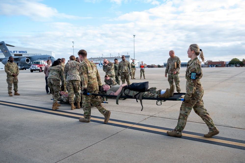 145 AW Responds to a Moulage Triage during Epic Sun Combat Readiness Inspection