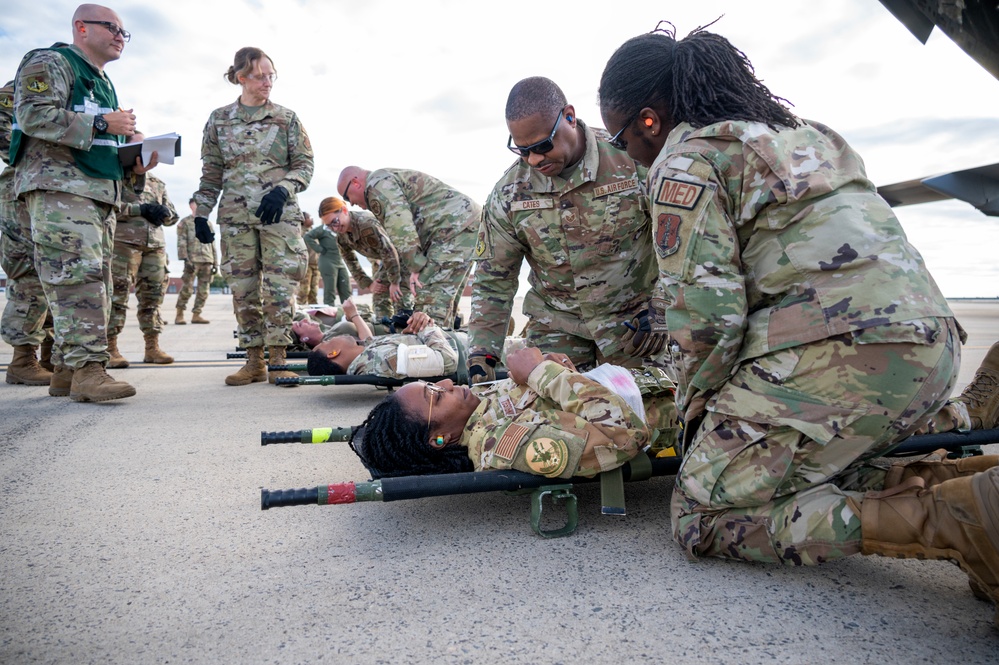 145 AW Responds to a Moulage Triage during Epic Sun Combat Readiness Inspection