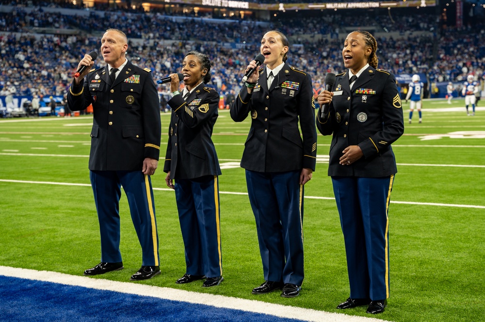 Service members from all branches support Indianapolis Colts Salute to Service game