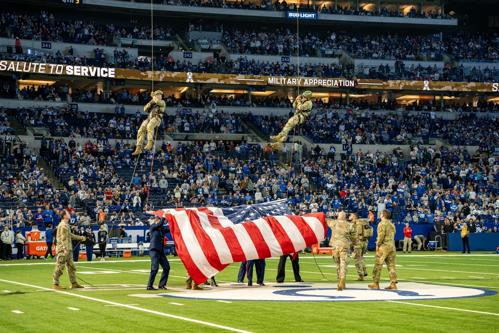 Service members from all branches support Indianapolis Colts Salute to Service game