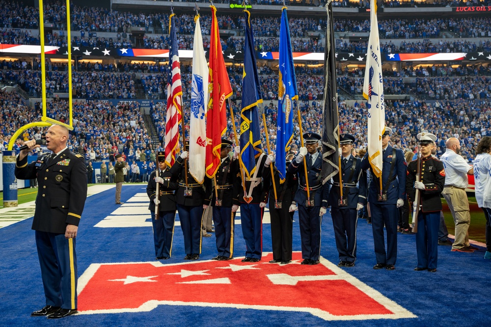 Service members from all branches support Indianapolis Colts Salute to Service game