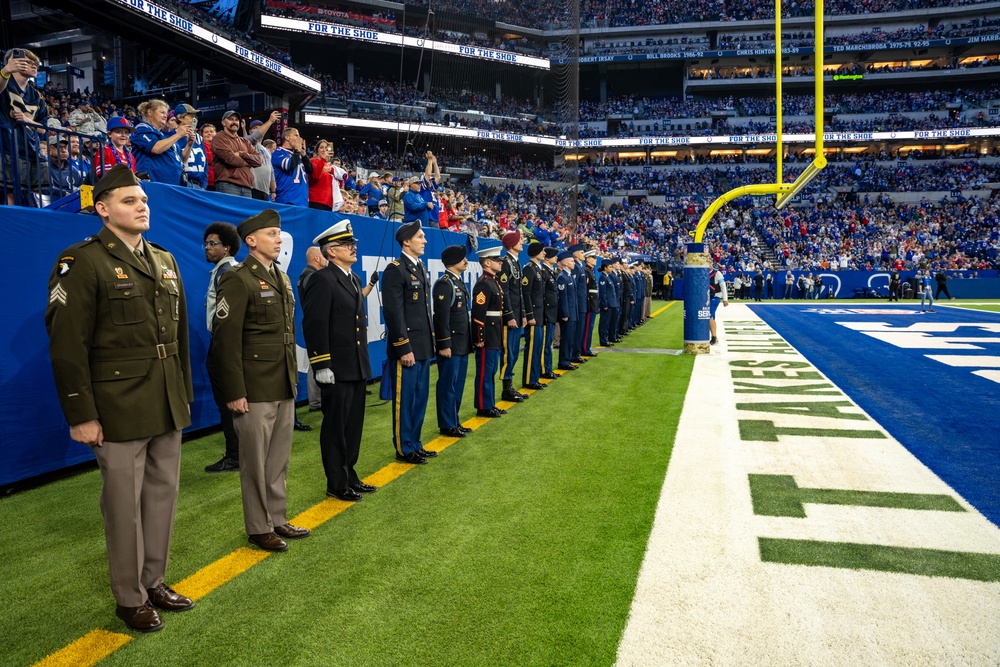 Service members from all branches support Indianapolis Colts Salute to Service game