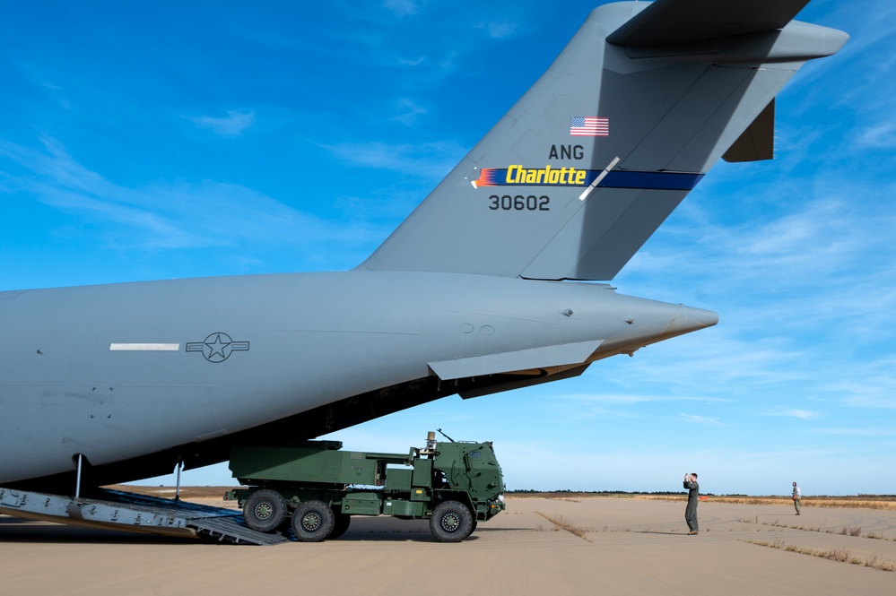 145 AW loads HIMARS in Epic Sun Combat Readiness Inspection