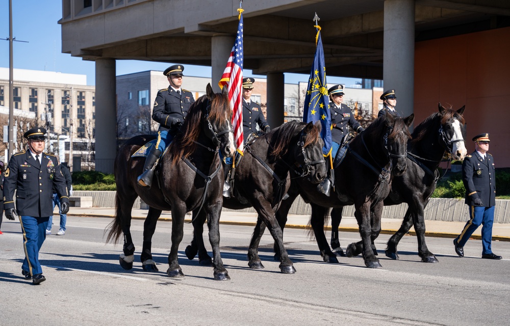 Hoosier Guardsmen support Veterans Day ceremony at Indiana War Memorial