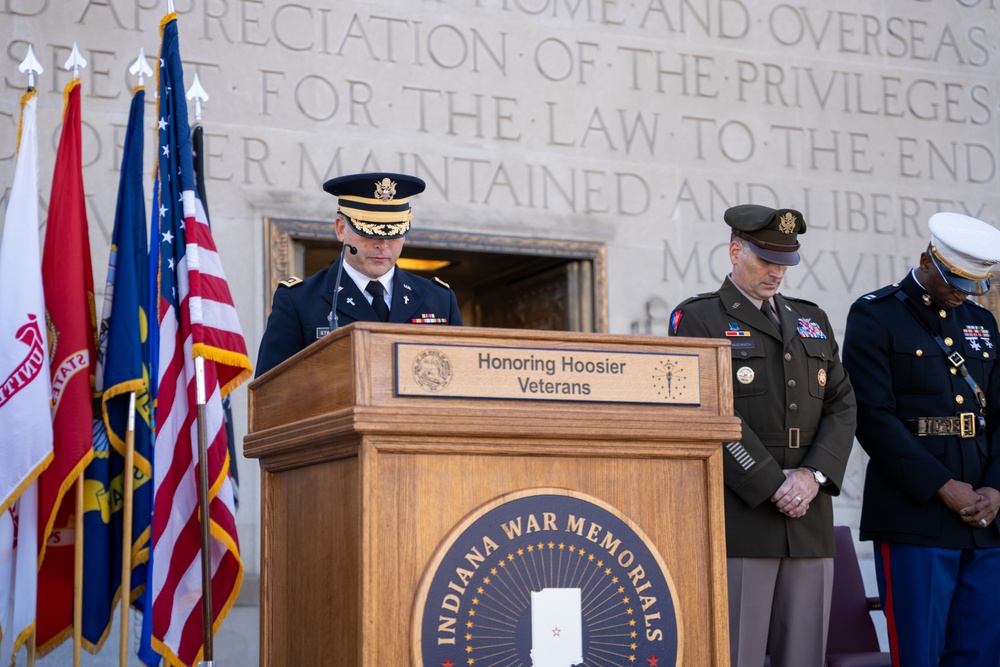 Hoosier Guardsmen support Veterans Day ceremony at Indiana War Memorial