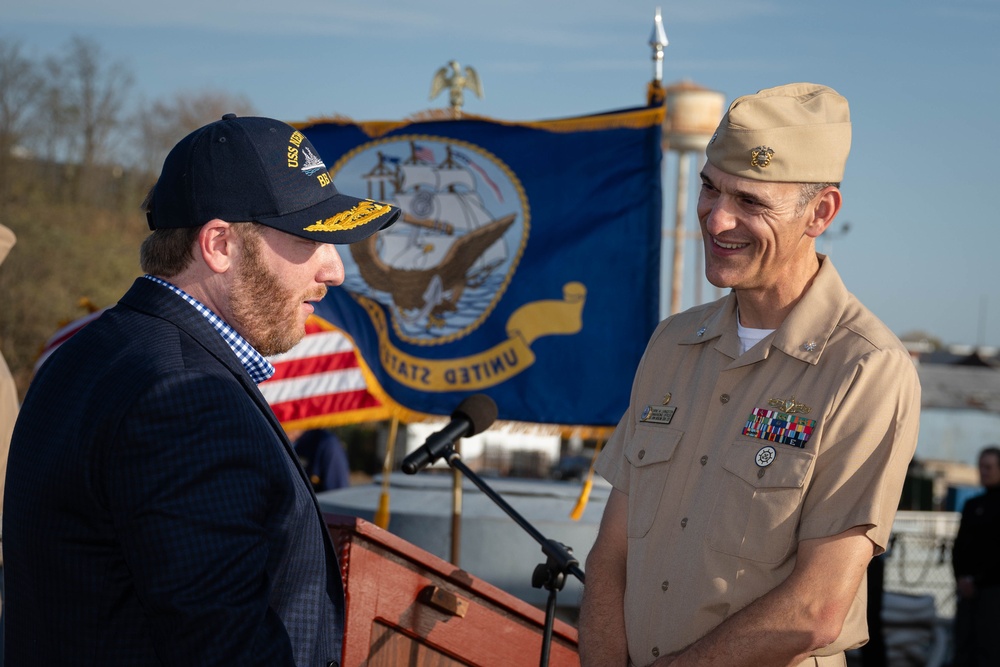 Sailors with USS John Basilone DDG 122 Tour USS New Jersey