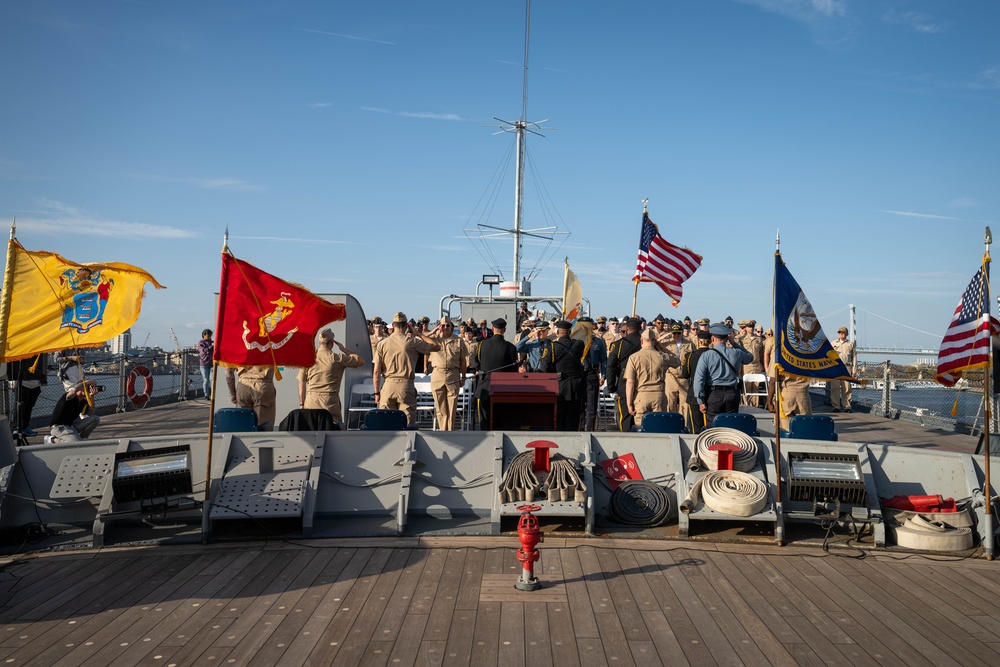 Sailors with USS Basilone DDG 122 Tour USS New Jersey