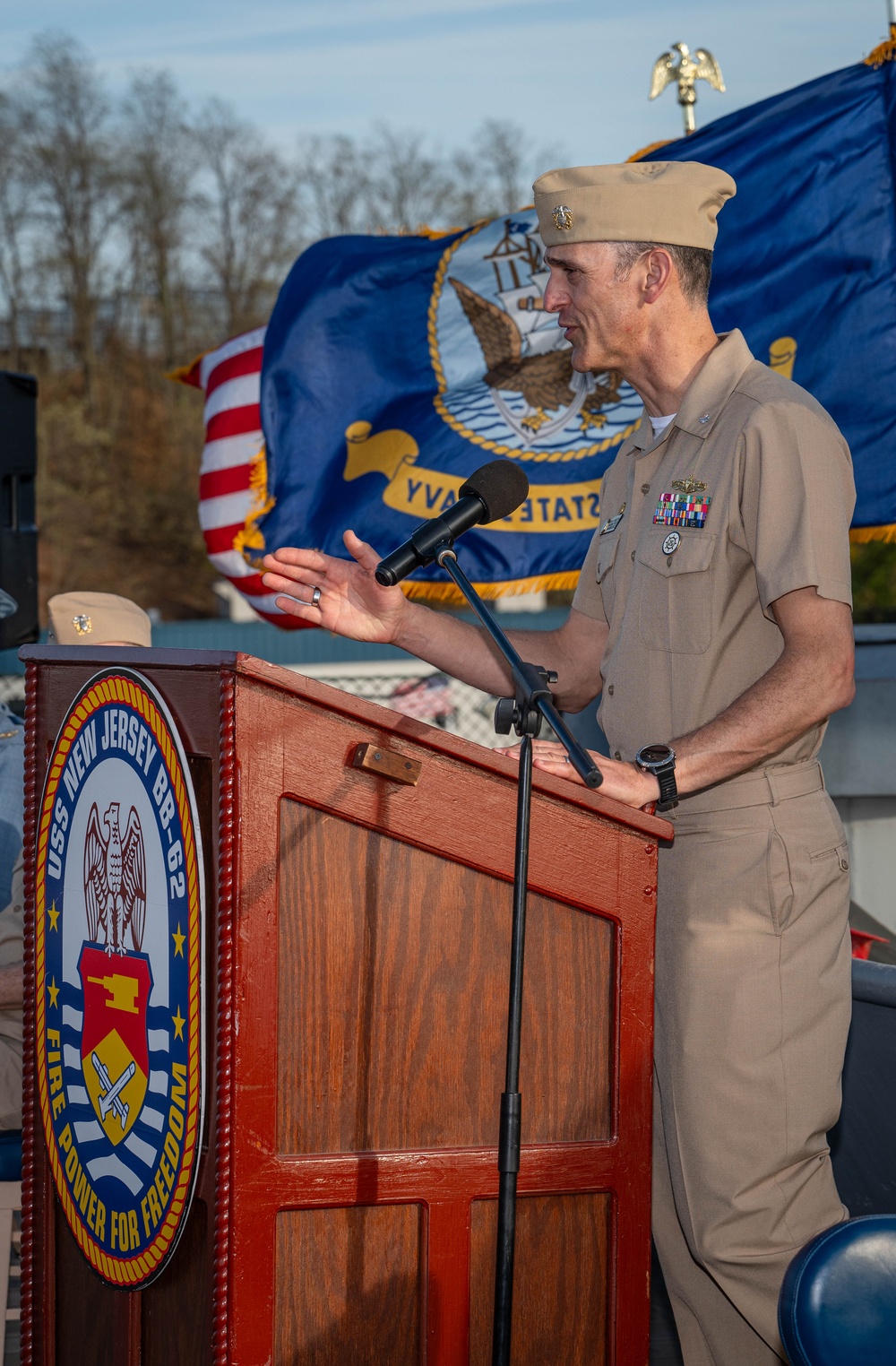 Sailors with USS Basilone DDG 122 Tour USS New Jersey