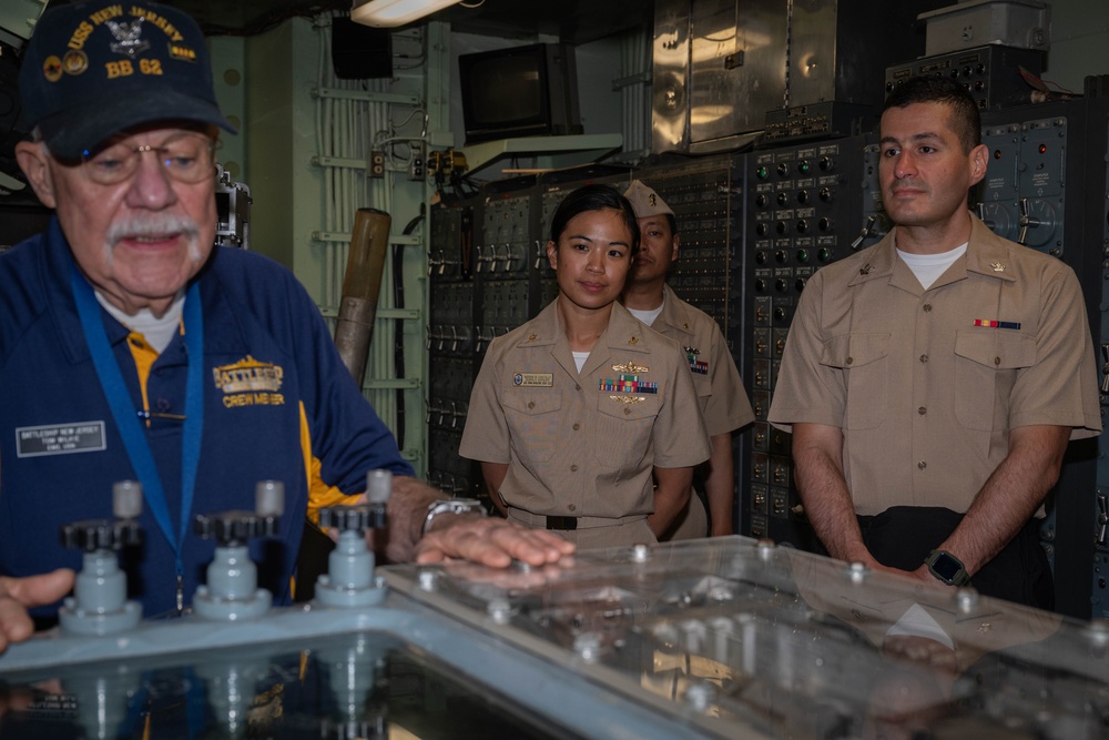 Sailors with USS Basilone DDG 122 Tour USS New Jersey