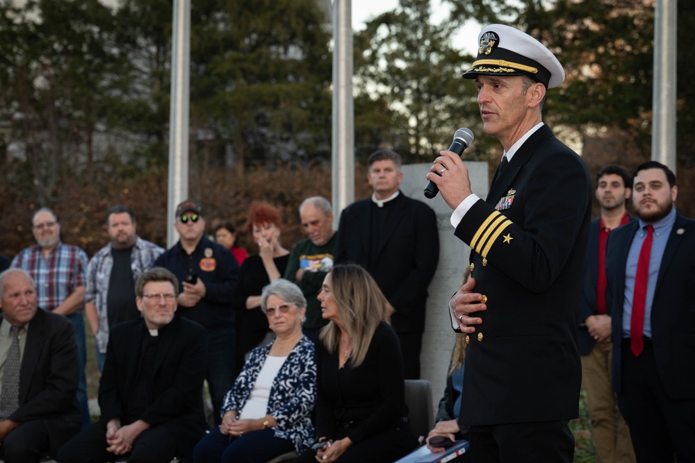 Sailors with USS John Basilone DDG 122 Participate in John Basilone Remembrance Ceremony