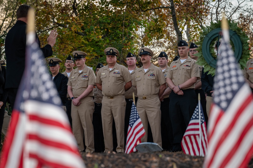 Sailors with USS John Basilone DDG 122 Participate in John Basilone Remembrance Ceremony