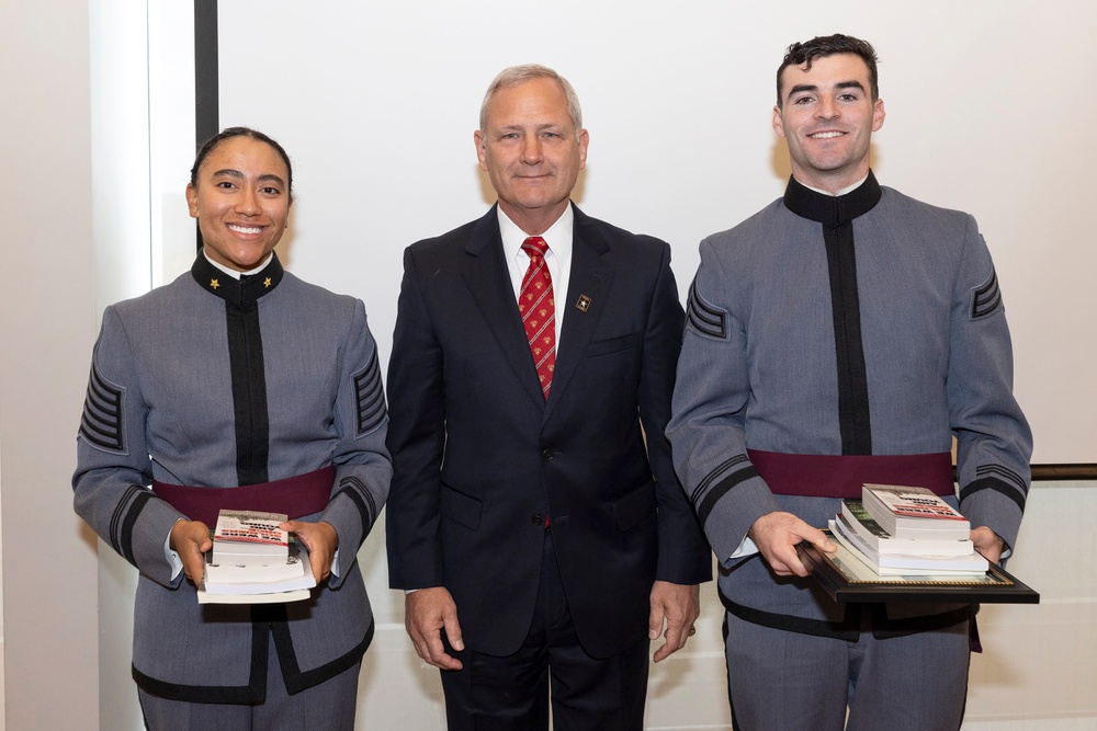 Cadets honored for athletic excellence, warrior ethos in receiving Hal Moore Award