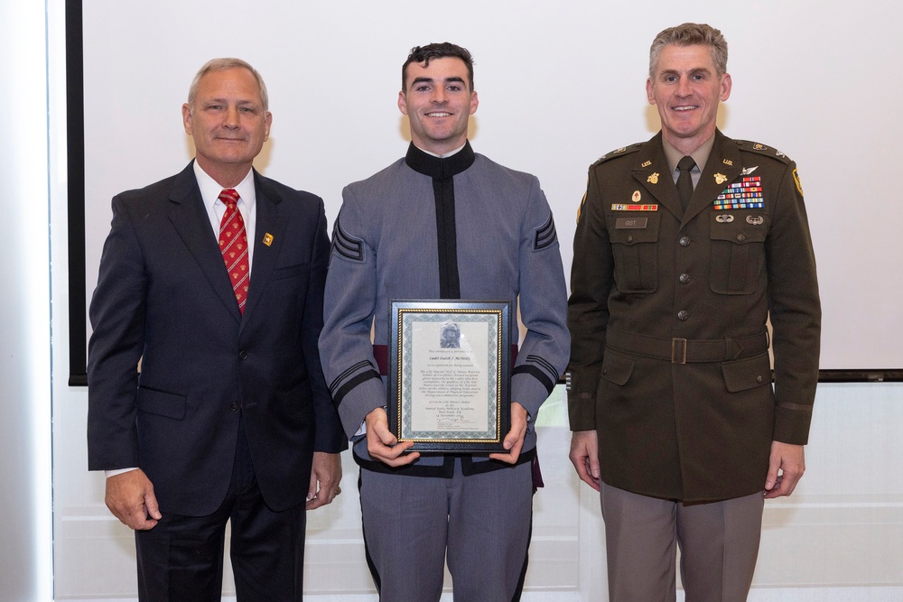 Cadets honored for athletic excellence, warrior ethos in receiving Hal Moore Award