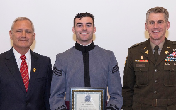 Cadets honored for athletic excellence, warrior ethos in receiving Hal Moore Award