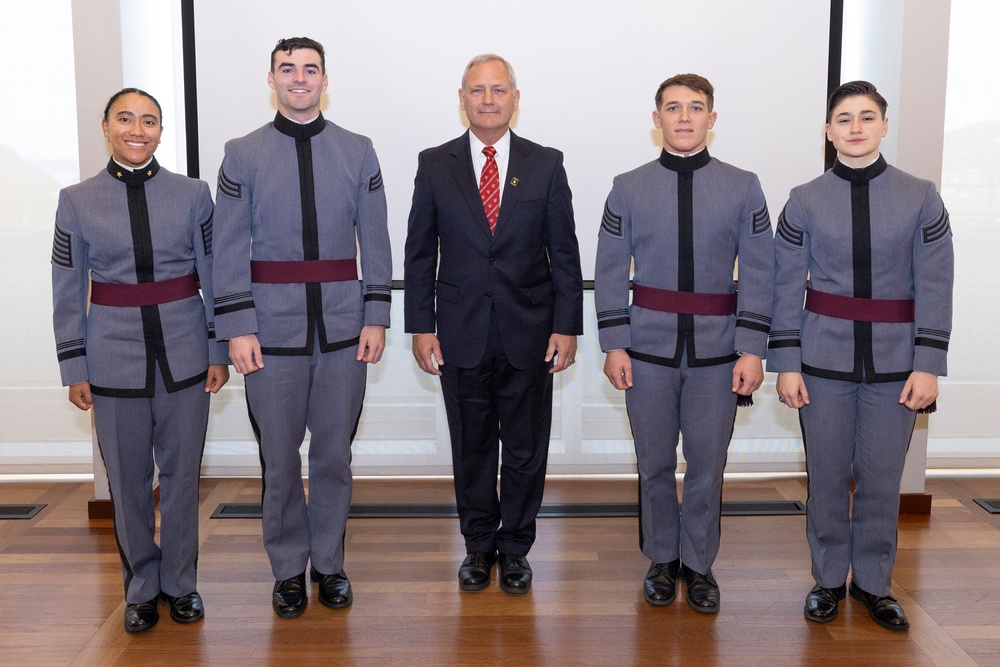 Cadets honored for athletic excellence, warrior ethos in receiving Hal Moore Award