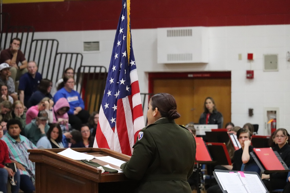 Fort McCoy Garrison Commander Col Sheyla Baez spends Veterans Day with Sparta Community