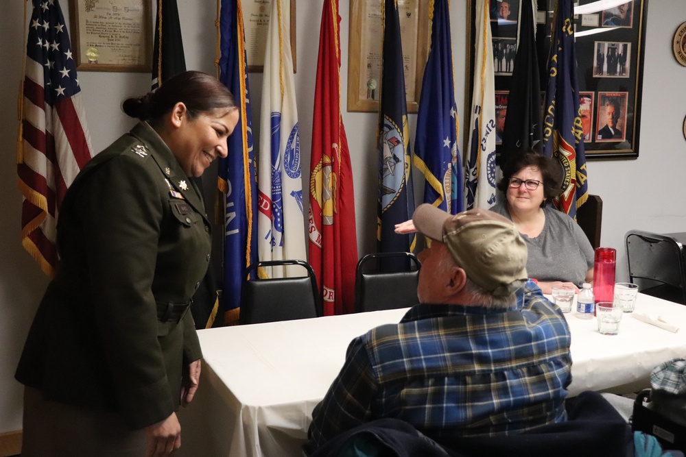 Fort McCoy Garrison Commander Col Sheyla Baez spends Veterans Day with Sparta Community