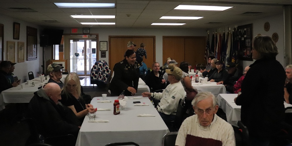 Fort McCoy Garrison Commander Col Sheyla Baez spends Veterans Day with Sparta Community