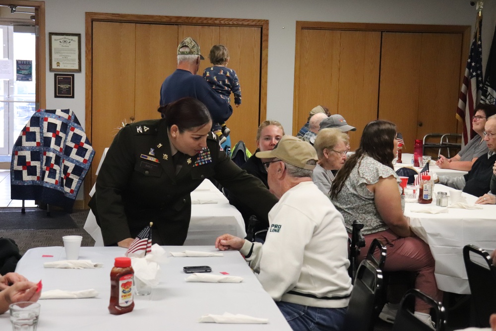 Fort McCoy Garrison Commander Col Sheyla Baez spends Veterans Day with Sparta Community