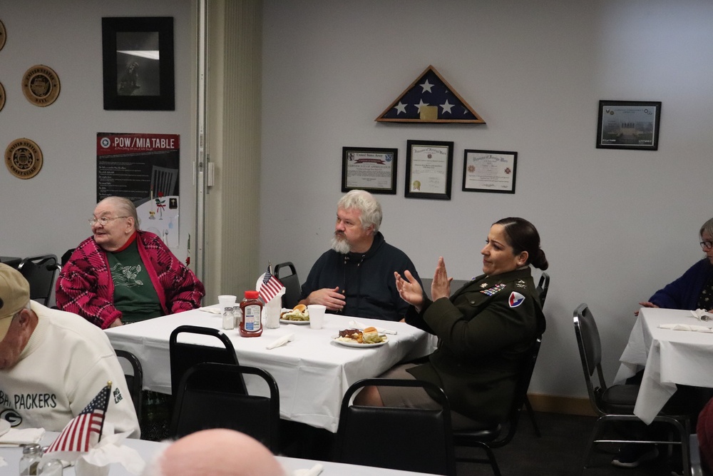 Fort McCoy Garrison Commander Col Sheyla Baez spends Veterans Day with Sparta Community