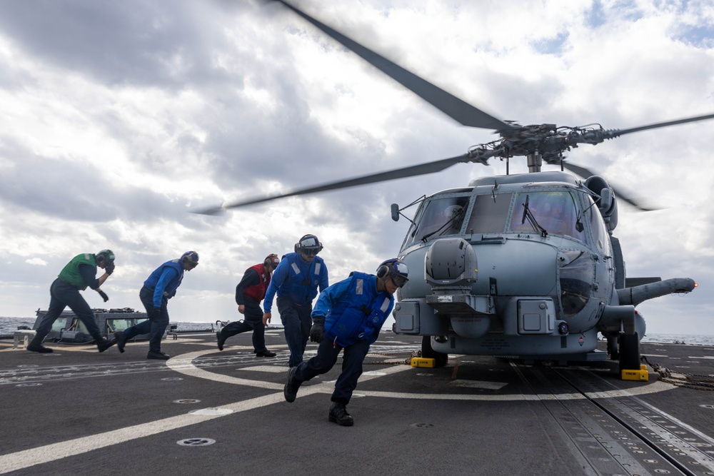 USS Preble Flight Ops